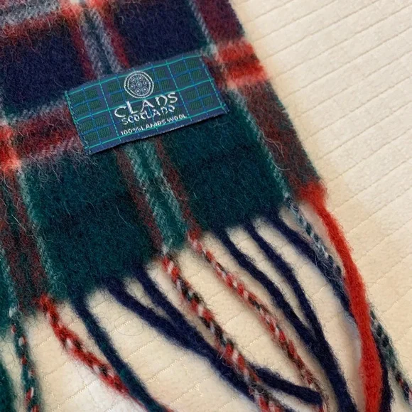 Clans Scotland 100% wool tartan plaid scarf - Picture 9 of 10